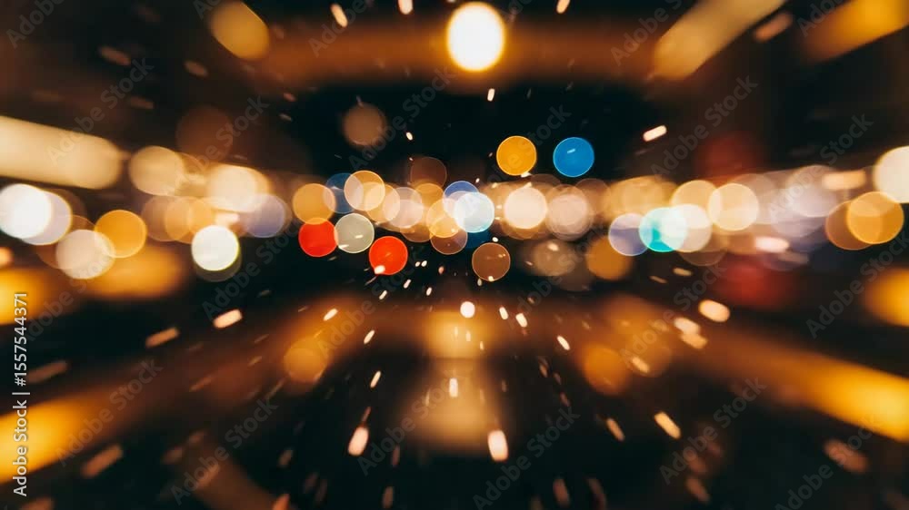 Abstract bokeh lights in motion creating a dynamic background  