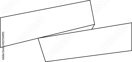 line art banner diagonal