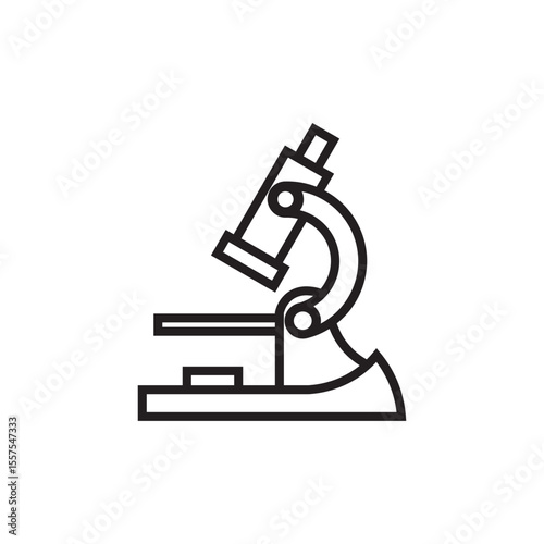 Microscope icon design template, Microscopy lab trendy vector