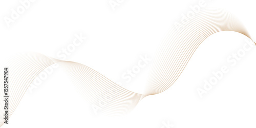 Minimalist abstract wave lines in soft beige tones flowing smoothly over a clean white background. Modern, elegant design perfect for presentations, technology, or creative visual concepts.