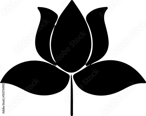 Water Lily Silhouette Vector Art, Water Lily Vector Design, Water Lily Black and White Art, Water Lily Outline Illustration, Water Lily Minimalist Vector, Water Lily Shadow Graphic, Water Lily Floral 