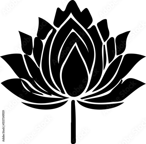 Water Lily Silhouette Vector Art, Water Lily Vector Design, Water Lily Black and White Art, Water Lily Outline Illustration, Water Lily Minimalist Vector, Water Lily Shadow Graphic, Water Lily Floral 