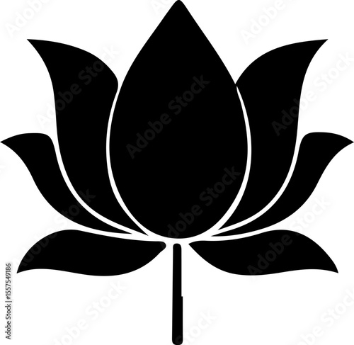 Water Lily Silhouette Vector Art, Water Lily Vector Design, Water Lily Black and White Art, Water Lily Outline Illustration, Water Lily Minimalist Vector, Water Lily Shadow Graphic, Water Lily Floral 
