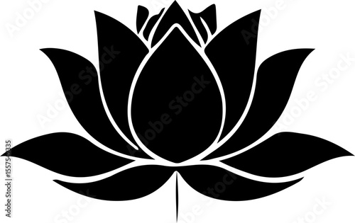 Water Lily Silhouette Vector Art, Water Lily Vector Design, Water Lily Black and White Art, Water Lily Outline Illustration, Water Lily Minimalist Vector, Water Lily Shadow Graphic, Water Lily Floral 