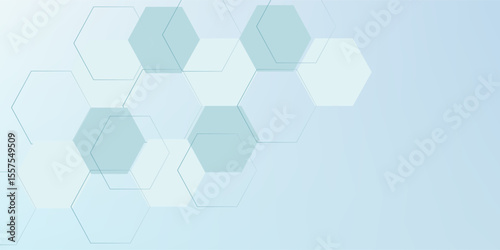 Geometric background texture with molecular structures and chemical compounds