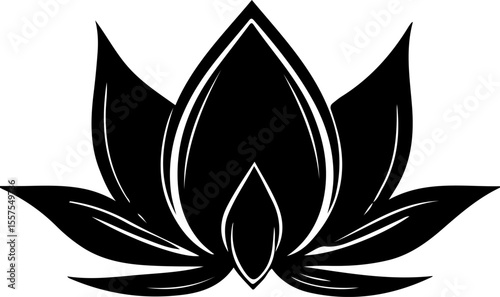 Water Lily Silhouette Vector Art, Water Lily Vector Design, Water Lily Black and White Art, Water Lily Outline Illustration, Water Lily Minimalist Vector, Water Lily Shadow Graphic, Water Lily Floral 