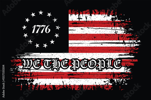 We The People Distressed Flag