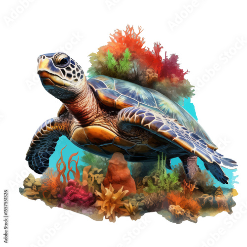 turtle isolated on white background