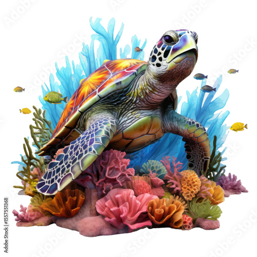 turtle on a white background