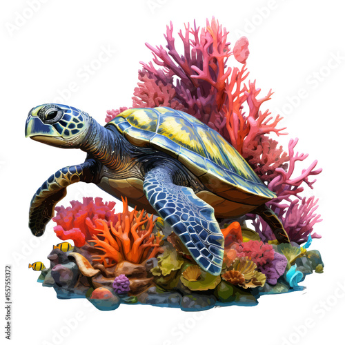 turtle isolated on white