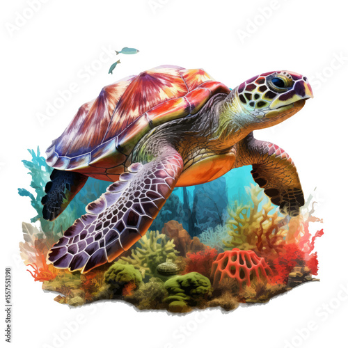 turtle in the sea