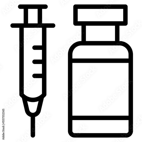 HPV vaccine in vector illustration