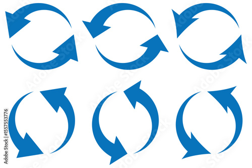 vector of circle arrow icon. Recycling icon. Circular vector arrow. Refresh and reload arrow symbol. Repeat cycle symbol. circular arrow .