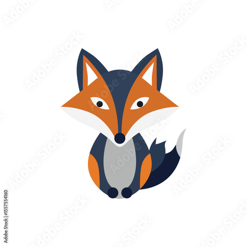 Minimalist fox vector logo