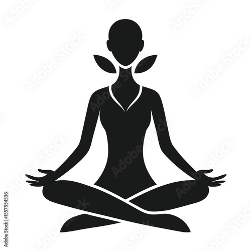 Serene Yoga Pose Mindfulness, Meditation, and Inner Peace