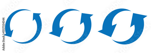 vector of circle arrow icon. Recycling icon. Circular vector arrow. Refresh and reload arrow symbol. Repeat cycle symbol. circular arrow .