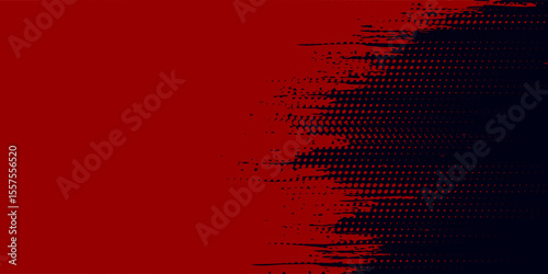 Black and red abstract grunge texture with halftone background. vector dynamic grunge