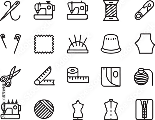 Doodle kitchen and travel vector icons set for food, drink, and hotel design illustration