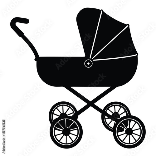 Modern Baby Stroller Side View