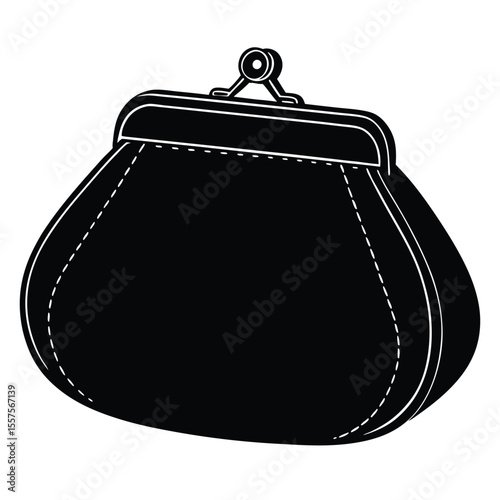 Minimal Coin Pouch Illustration