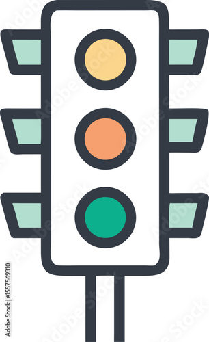 traffic light on white background