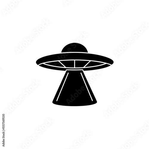 ufo icon vector flat and clean look isolated on