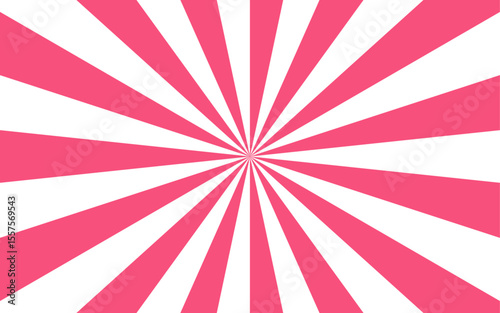 Abstract bold optical illusion background with swirling red and white wavy stripes radiating from the center and hypnotic spiral. Dynamic movement and symmetry, evoking a retro, energetic