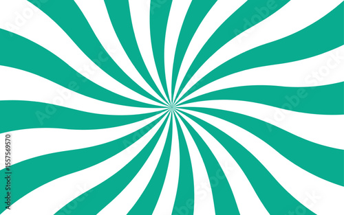 Abstract bold optical illusion background with swirling Blue and white wavy stripes radiating from the center and hypnotic spiral. Dynamic movement and symmetry, evoking a retro, energetic