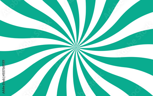 Abstract bold optical illusion background with swirling Blue and white wavy stripes radiating from the center and hypnotic spiral. Dynamic movement and symmetry, evoking a retro, energetic
