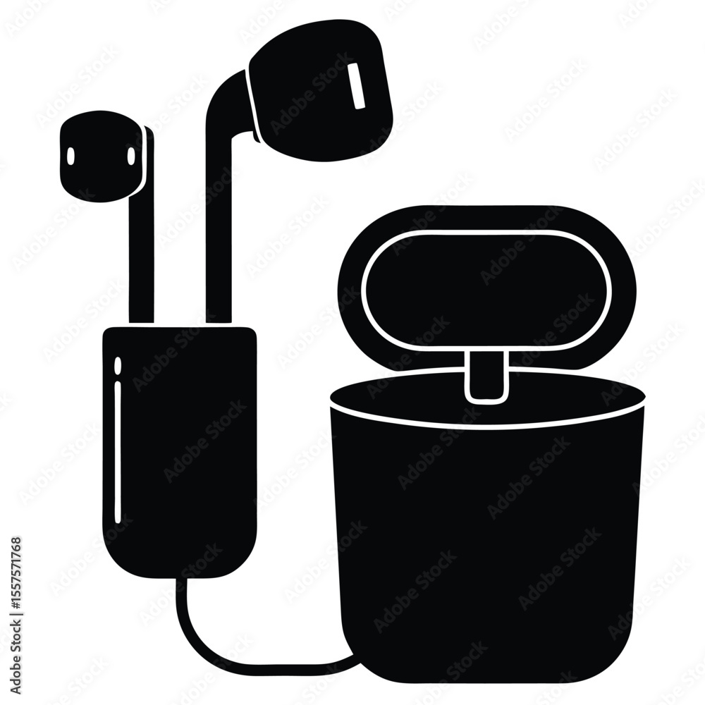 Obraz premium Earbuds with Charging Case