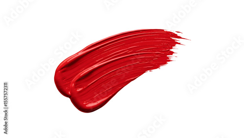Ruddy brush isolated on transparent background, Scarlet Sage red brush, png