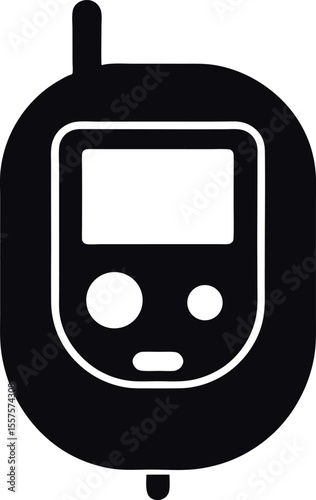 Glucose Meter silhouette vector
