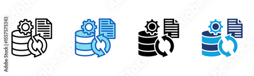 Data Synchronization icon Multi Style Vector Illustration