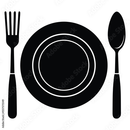 Dinner Plate and Cutlery Set