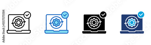 System Optimization icon Multi Style Vector Illustration