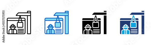 Website Builder icon Multi Style Vector Illustration