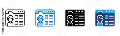 User Dashboard icon Multi Style Vector Illustration