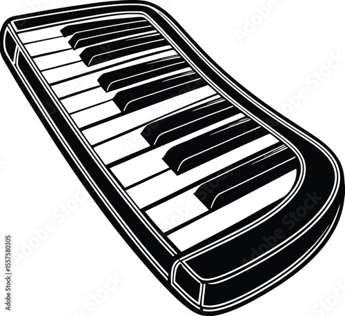 Keys Set Of Silhouette Vector ,piano keys vector, object, studio, performance, collection, jazz