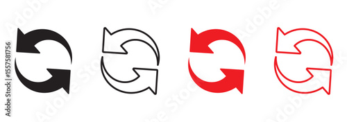 refresh arrow icon transparent. refresh sign PNG. reload, reset. repeat, recycling sign. circular arrow icon vector. update icon. convert icon. replay, reboot sign in white background. EPS 10.