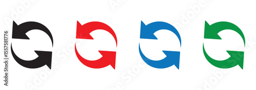 refresh arrow icon transparent. refresh sign PNG. reload, reset. repeat, recycling sign. circular arrow icon vector. update icon. convert icon. replay, reboot sign in white background. EPS 10.