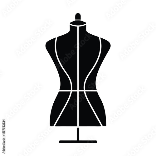 Dressmaker mannequin vector silhouette