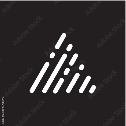 Abstract Triangular Symbol in High Contrast Minimalist Design