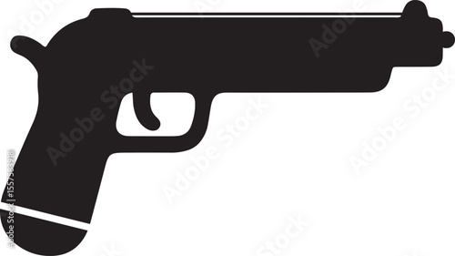  Rifle Vector Icon in Flat  Styles for Combat Concepts Design.