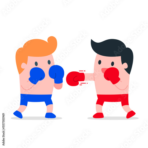 Exciting Boxing Sparring Match