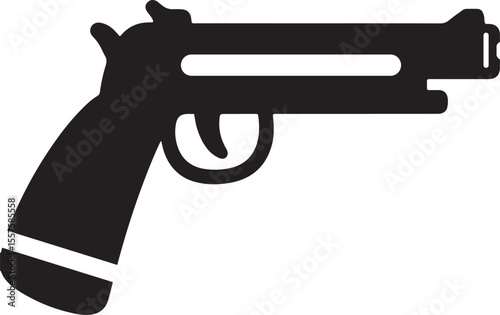  Silhouette Gun Icon for Army and Law Enforcement Graphics Design.