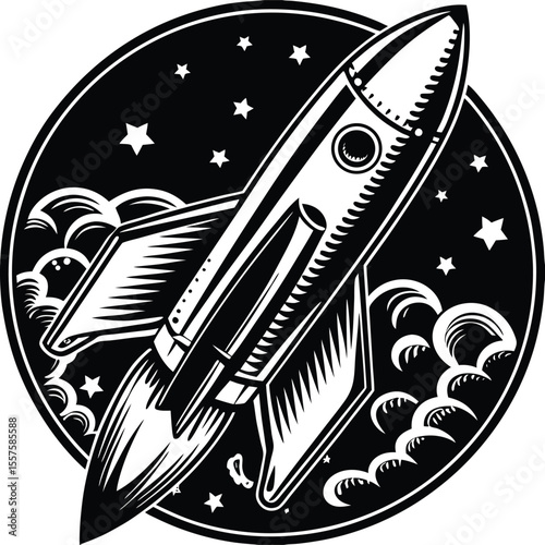 Roket Spaceship Set Of Silhouette Vector ,space shuttle launch, icon, transportation