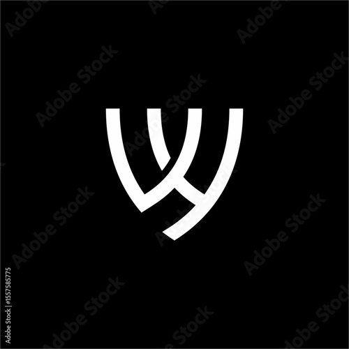 The WH or HW initials logo is modern, simple, elegant and unique. Suitable for technology, computer, internet and security companies.