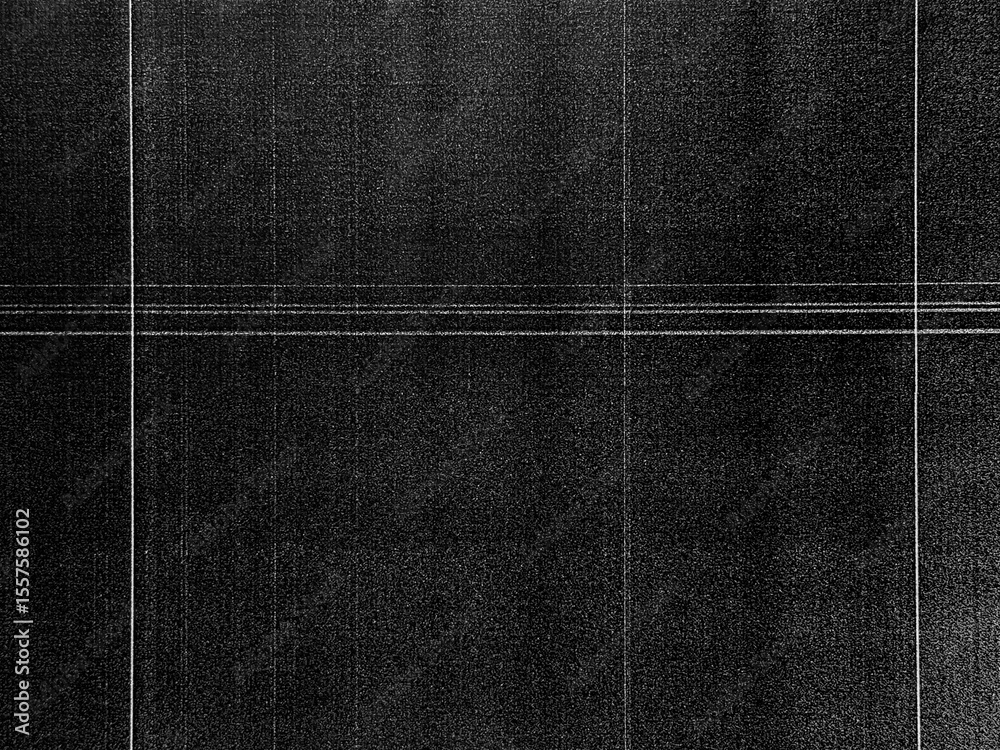 Fototapeta premium Old film texture with scratches, noise and glitch shapes. Realistic overlay film texture in black-white, dust and grain. 