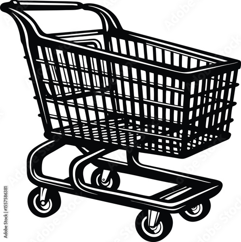 Shopping Cart Art Set Of Silhouette Vector ,shopping cart icon, creative, shop, minimalistic, business