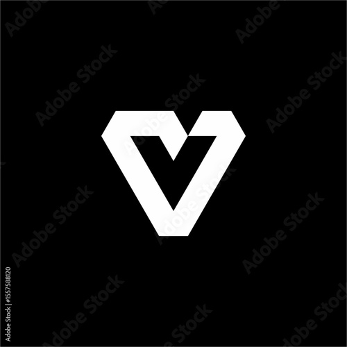 The initial V logo is modern, simple, elegant and unique. Suitable for technology, computer, internet and security companies.